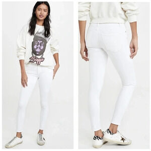 Agolde Sophie Mid Rise Ankle White Skinny Jeans In Phantom Size 27